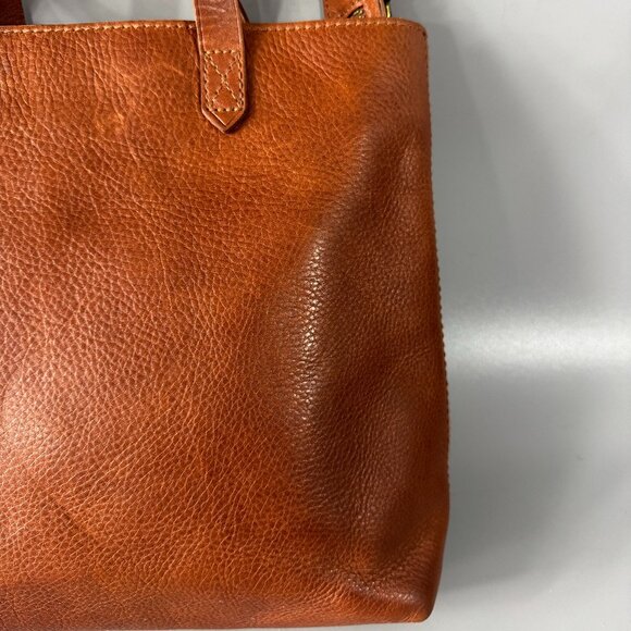 Madewell The Zip-Top Transport Crossbody Bag in English Saddle Brown Leather - Picture 8 of 14